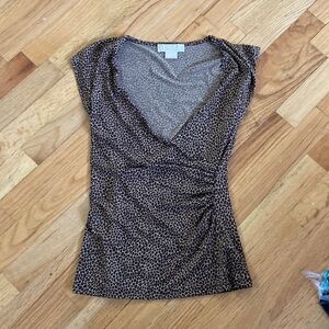 Women’s MICHAEL Michael Kors top. Brown leopard print. Size XS